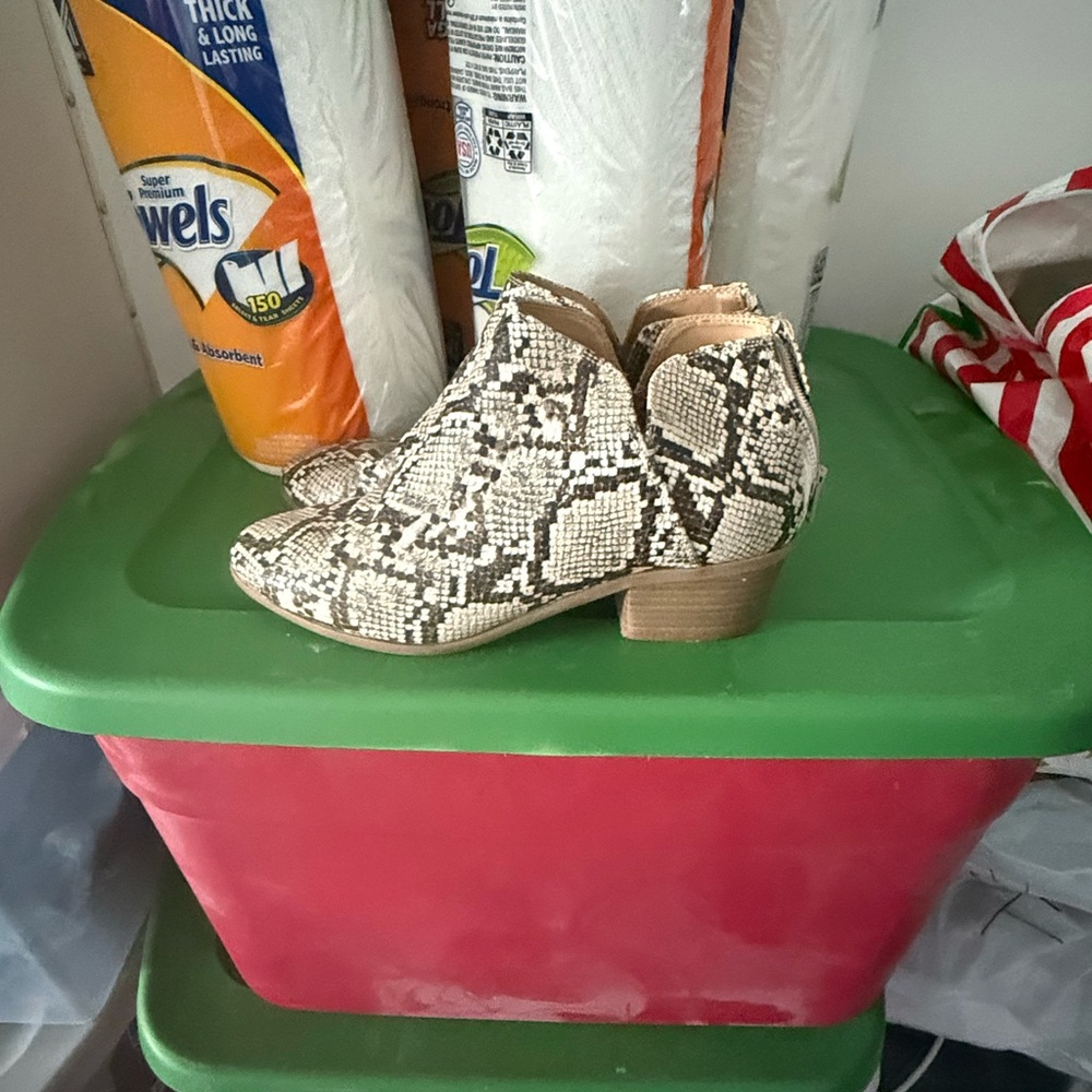 Snakeskin Ankle Boots